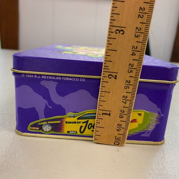 Vintage Smokin' Joe's Racing Tin Match Box + Joe Camel Matches Purple Nascar 90s - Picture 4 of 16